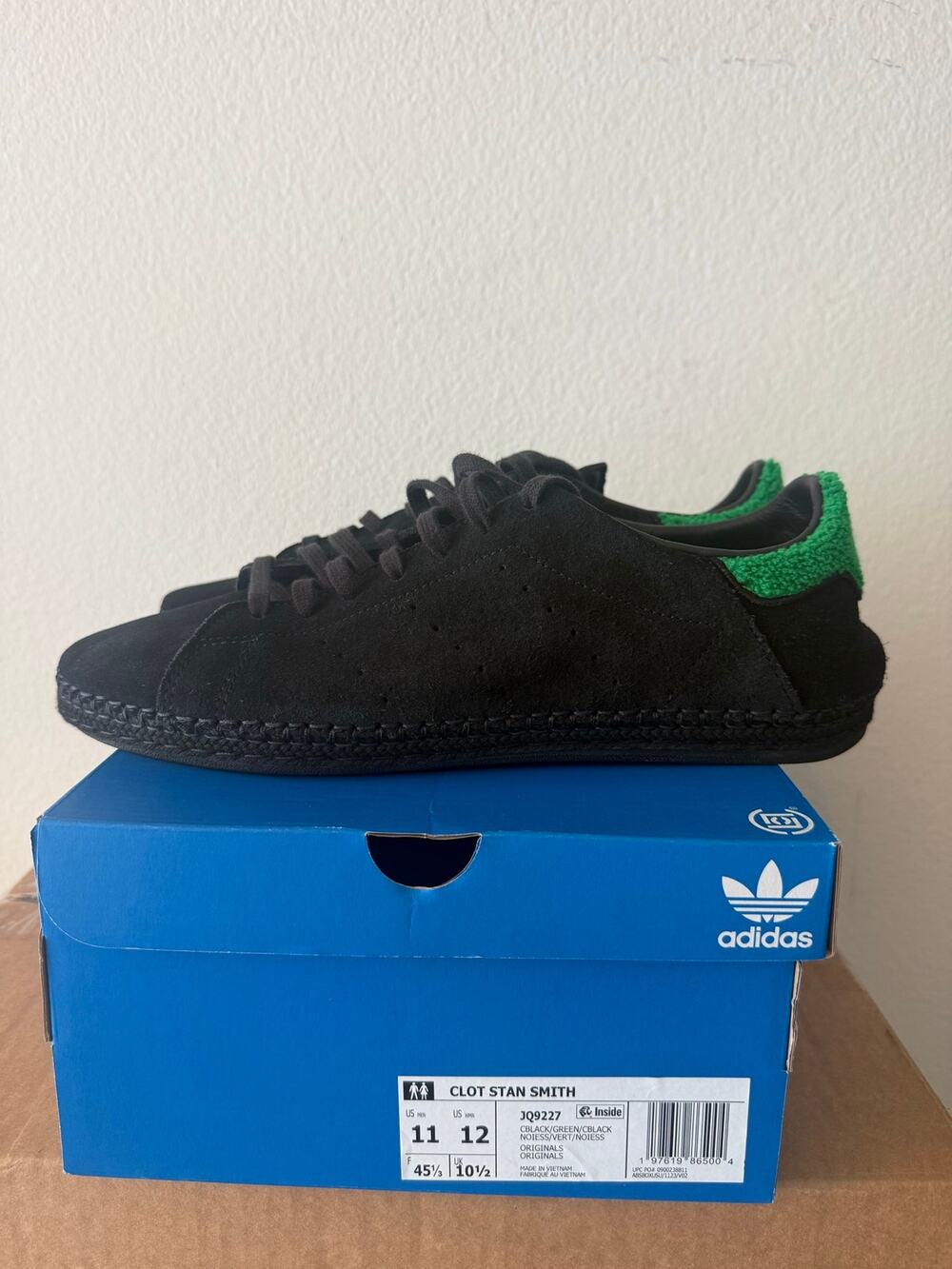 adidas CLOT Stan Smith by Edison Chen Black Green Men’s Size 11 JQ9227